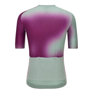 Maillot de Ciclismo de Manga Corta para Hombre, Ropa Deportiva, Top de Ciclismo con Cremallera Completa Frontal, Diseño de Panel de Malla Transpirable, 100% Poliéster - Product Image 4