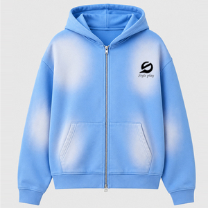 Survêtements à capuche streetwear personnalisés de haute qualité avec fermeture éclair, OEM/ODM, très demandés, survêtements streetwear surdimensionnés à fermeture éclair - Product Image 5