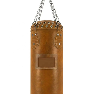 Brown <b>Boxing</b> Training Bag PU Durable Sand Filled Lace-up Closure Adult Use Made With Premium Quality Leather - Product Image 4