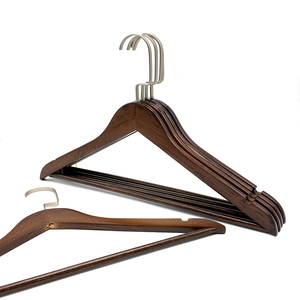 Perchas de Madera de Color Retro Personalizadas con Logotipo, Diseño Moderno y Duradero, Gancho de Metal, 44x1.2cm, Uso en Oficina y Tienda, Multifuncionales, Fabricantes - Product Image 2