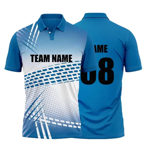 บริการผลิตเสื้อคริกเก็ตแบบ OEM พร้อมโลโก้แบบซับลิเมชั่นตามสั่ง เสื้อแขนสั้นระบายอากาศได้ดี ดีไซน์ใหม่สำหรับทุกเพศ ผู้ผลิตเสื้อผ้าขายส่ง - Product Image 5