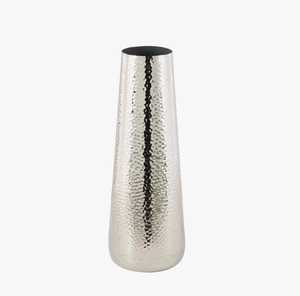 Jarrón de Metal Niquelado Martillado Hecho a Mano, Moderno, Decorativo, Alto, para Sala de Estar, Centro de Mesa, Accesorio de Lujo - Product Image 3