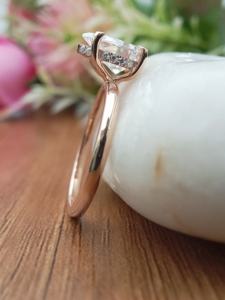 D'VINS JEWELS Women's 14K Solid Gold 2ct Classic Lab-Created pear Cut VVS Diamond Engagement <b>Ring</b> for IGI Certificate - Product Image 2