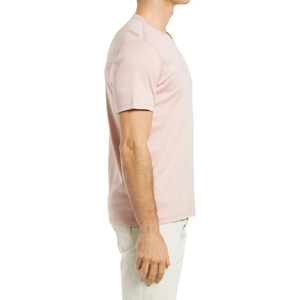 เสื้อยืดคอกว้างสีชมพูอ่อน แขนสั้น ทรงโอเวอร์ไซส์ ผ้าถัก สีพื้น ทรงปกติ สำหรับผู้ชาย มีจำหน่ายแล้ว - Product Image 4