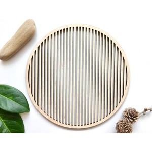 Assured Quality Classic <b>Round</b> Wooden Trivet 400mm Eco-Friendly Non-Slip Mats & Pads - Product Image 1
