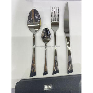 Ensemble de couverts en acier inoxydable poli miroir, 4 pièces, adaptés au contact alimentaire, pour restaurant, fête, dîner, accessoires - Product Image 3