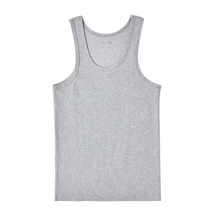 Débardeur sans manches gris tendance pour homme 100 % coton – Gilet sans manches en coton de haute qualité – Design personnalisé - Product Image 1