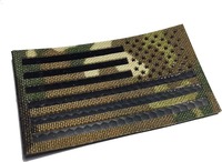 Parche Bordado de la Bandera Americana del Cuerpo de Marines de EE. UU. en PVC con Encaje de Mezclilla