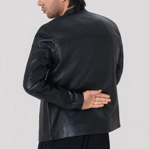 Men's Premium Handcrafted Vintage Bomber <b>Jacket</b> Antique Brown Sheep Leather Stand Collar Detachable Fur Zipper <b>Waterproof</b> Quick - Product Image 3