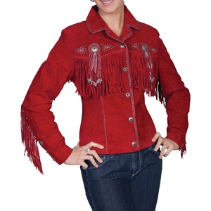 Chaqueta de Mujer con Flecos de Cuero Premium Suave y Duradero, con Diseño Tejido de Tela de Pana y Relleno de Algodón, para Uso Casual en Invierno y Trabajo - Product Image 3