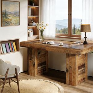 โต๊ะคอมพิวเตอร์ไม้สำหรับสำนักงาน ห้องอ่านหนังสือ หรือห้องรับประทานอาหาร อเนกประสงค์และมีสไตล์ - Product Image 4