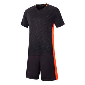 Conjunto de camiseta de fútbol para hombre, conjunto de uniforme de fútbol negro transpirable de secado rápido, ajuste cómodo para toda la duración del partido, uso diario - Product Image 3