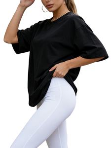 เสื้อยืดผู้หญิงคอกลมแขนสั้นพิมพ์ลายแฟชั่นใหม่ทันสมัย ผ้าเจอร์ซีย์คอตตอน 100% น้ำหนัก 180 กรัม เป็นมิตรกับสิ่งแวดล้อม สไตล์ลำลอง - Product Image 3