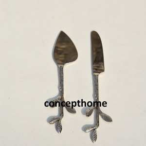 Cuchillo para queso de acero inoxidable con mango en forma de flor, incluye tenedor y espátula para pizza, juego de herramientas metálicas, juego de herramientas premium para queso - Product Image 2