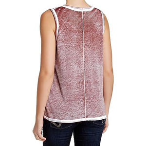 Débardeur Femme Streetwear Sans Manches en Coton 100% Tricot Côtelé Extensible Écologique Coupe Ample pour le Sport et la Course - Product Image 5