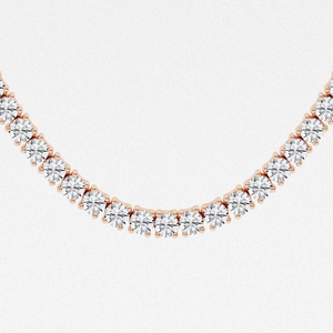 Collier tennis 20 CTW en diamants ronds de laboratoire à quatre griffes pour femme, bijoux de mode élégants et étincelants - Product Image 3
