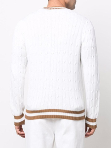 Suéter Cárdigan Blanco de Punto para Hombre y Mujer, Cuello en V, Abotonado, Manga Larga, Color Sólido, para Otoño - Product Image 2