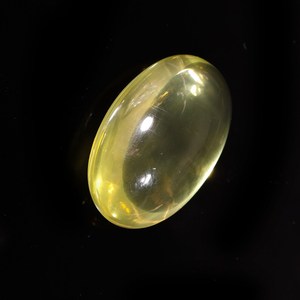 Cabochon ovale en quartz citron naturel, pierre précieuse brute jaune polie pour bijoux - Product Image 5