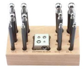 High Quality SUNTOOLS/STIPL Model 294I Cupola <b>Punch</b> Dapping <b>Punch</b> <b>Set</b> of 12 Stand Wooden Dies Jewelry Making Tool Stand Punjab - Product Image 2