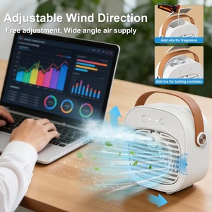 Portable Water <b>Cooling</b> Fan Mini Air Cooler USB Rechargeable Personal Space Fan for Home Office Outdoor - Product Image 4