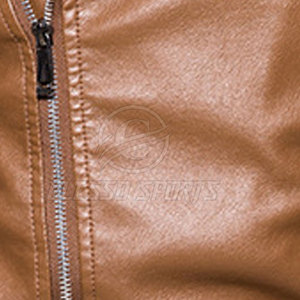 Veste en cuir pour homme à manches longues, coupe classique slim, vintage, douce, tendance, confortable - Product Image 5