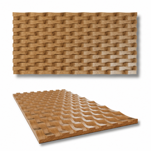 High Quality 3D Solid Wood <b>Interior</b> <b>Wall</b> <b>Panels</b> Ready Install Sound-Absorbing Waterproof Decorative Graphic Design Household - Product Image 1