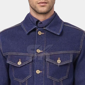 Factory Manufacture New Arrival <b>Long</b> Sleeve <b>Men</b> Jeans <b>Jacket</b> Customized Wholesale <b>Men</b> Jeans <b>Jacket</b> - Product Image 5