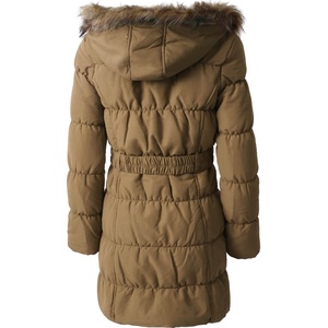 Abrigo Acolchado Reversible Impermeable para Mujer con Ribete de Piel de Cordero Gruesa y Cinturón, Ropa de Invierno - Product Image 2
