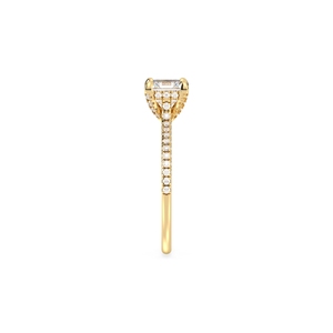 Bagues de fiançailles REYES très vendues, diamant de laboratoire taille Asscher 1,35 carat, pour femmes, or massif 14 carats, bijoux de luxe pour mariage. - Product Image 4