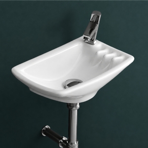 Robinet mural rectangulaire chromé KENZO pour lavabo 12L, montage monotrou, design minimaliste, lavabo de salle de bain, garantie 5 ans, certifié NSF - Product Image 3