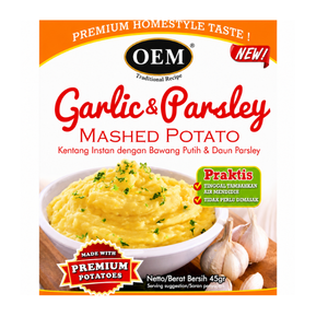 Poudre d'assaisonnement pour purée de pommes de terre à l'ail et à la persil, avec des herbes aromatiques savoureuses et une <span class=keywords><strong>saveur</strong></span> crémeuse, pour les applications en restauration - Product Image 6