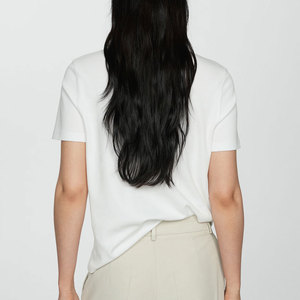 เสื้อยืดผู้หญิงไซส์ใหญ่คุณภาพสูงสำหรับฤดูหนาว ทรงเข้ารูป แขนสั้น ระบายอากาศได้ดี แห้งเร็ว น้ำหนักเบา ผ้าฝ้าย 100% เป็นมิตรกับสิ่งแวดล้อม - Product Image 2