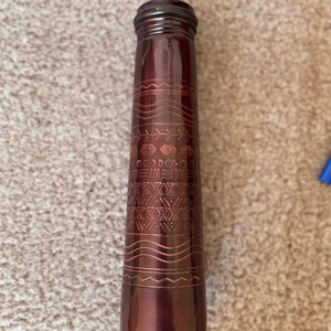 Antique Dark Engraved <b>Copper</b> Bottle With Intricate Design For Home Decor Dining <b>Table</b> And Kitchen Display Use From India - Product Image 1