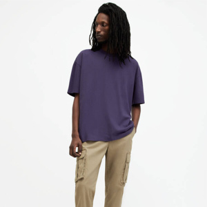 T-shirt noir personnalisé en coton délavé, coupe ample et oversize pour homme – Vente en gros - Product Image 1