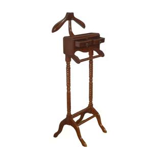 Perchero de pie de madera moderno, hecho a mano, ecológico, plegable, con 10 ganchos, altura ajustable, 10 estantes, muebles para el hogar, sala de estar - Product Image 1