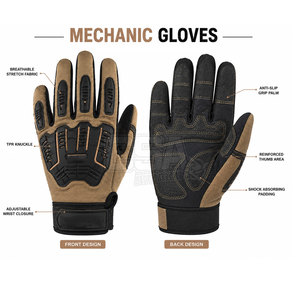Guantes de Mecánico Cómodos con Construcción Duradera y Diseño Flexible para Trabajos de Reparación y Mantenimiento - Product Image 6