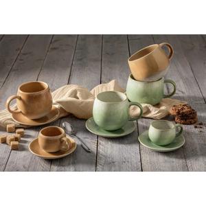 Tasse à thé en céramique minimaliste avec finition brillante rose pâle, design à bord droit, rétention de chaleur, idéale pour une mise en scène de table contemporaine - Product Image 5