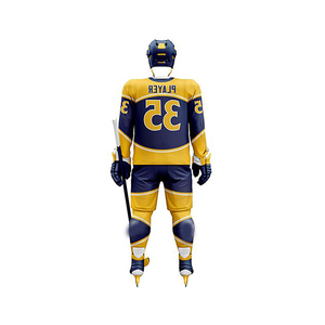Uniforme de Hockey sobre Hielo Personalizado al por Mayor, Conjunto Transpirable de Manga Larga, Uniforme de Hockey sobre Hielo Personalizado de Alta Gama con Costuras Resistentes para Equipo - Product Image 3