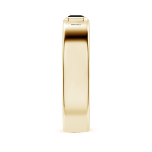 Bague en or jaune avec diamant noir naturel taille Asscher, or 10K 14K 18K, argent 925 935, plaqué rhodium de luxe, minimaliste, unisexe, pour mariage - Product Image 4