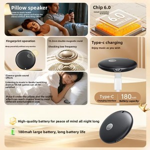 Haut-parleur intelligent portable ultra-compact pour chevet, avec bruit blanc et haute qualité sonore, pour une utilisation sous oreiller - Product Image 4
