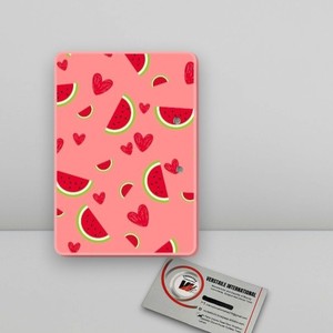 Palette magnétique rectangulaire en plastique à motif pastèque rose pour extensions de cils, idéale pour les artistes en cils et l'emballage. - Product Image 4