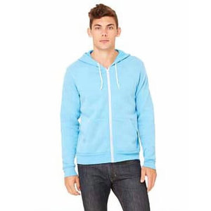 BELLA+CANVAS Sweat à capuche unisexe en molleton éponge avec fermeture éclair pour hommes et femmes, coupe moderne, léger, sweat à capuche uni avec logo de la marque - Product Image 3