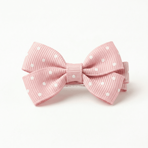 โรงงานนีลกามาล ริบบิ้นโกรเกรนลายจุดสีชมพูขาว ขนาด 6 มม. ผลิตจากโพลีเอสเตอร์ 100% ไม่หดตัว ขายส่งสำหรับทำโบว์เด็ก - Product Image 4