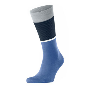 Chaussettes en coton/fibre de bambou bleu marine gris uni tricotées respirantes pour usage quotidien décontracté et sports de plein air taille adulte automne - Product Image 1