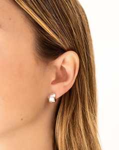 Chunky <b>Huggie</b> Hoop Earring 14k <b>Solid</b> <b>Gold</b> 12mm x 8mm Wide Snap post Thick Modern Luxury <b>Gold</b> Fine Jewelry For Women Wholesale - Product Image 6