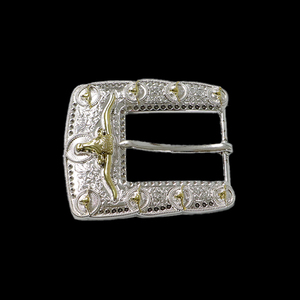 Wholesale Custom Design 40mm Men's Western Bull Longhorn Pin Buckle <b>Belt</b> Set Zinc Alloy with Heat-Transfer Printed Custom Logo - Product Image 3