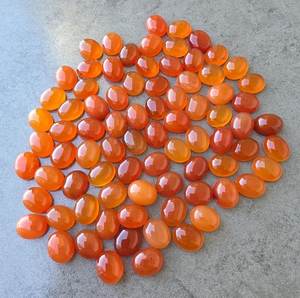 Cabochons ovales en cornaline naturelle, pierres précieuses calibrées en gros pour la fabrication de bijoux, cristal de guérison - Product Image 5