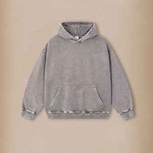 เสื้อฮู้ดผู้ชายสีเบจ ทรงปกติ ผ้าฝ้ายฟลีซ พิมพ์ลายลำลอง มีกระเป๋าหน้า สำหรับฤดูหนาว สไตล์ล้ำสมัย แนวคิดวัฒนธรรมครูว์ - Product Image 1