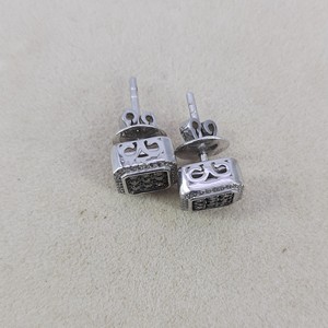 Pendientes de Plata de Ley 925 con Diamante Marrón Redondo de 0.41 Ct, para Mujer, Uso Diario, Joyería de Boda al por Mayor - Product Image 3