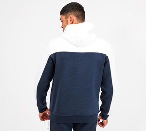 Conjunto Deportivo Informal para Hombre, con Capucha, en Azul Marino y Blanco, Pantalones Largos, Transpirable, de Algodón, para Otoño - Product Image 3